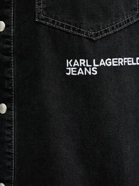 Džínsová košeľa Karl Lagerfeld Jeans čierna