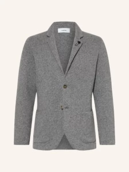 Lardini Dzianinowa Marynarka O Kroju Extra Slim Fit grau szara