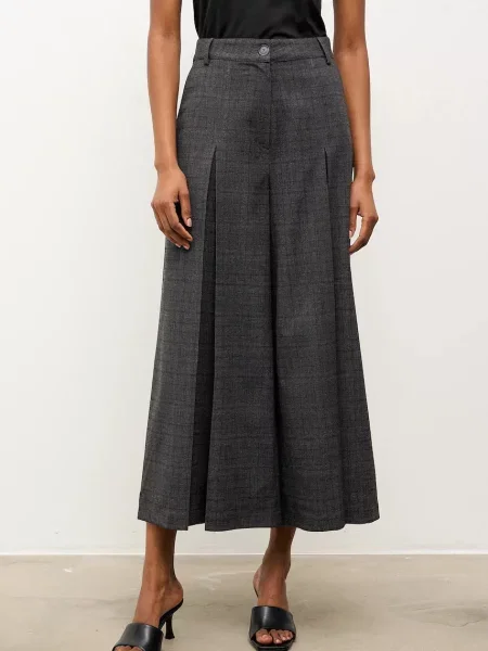 Answear.LAB pantaloni lat high waist gri