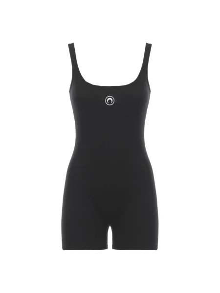 Kombinezon krótki Marine Serre z autografem czarny