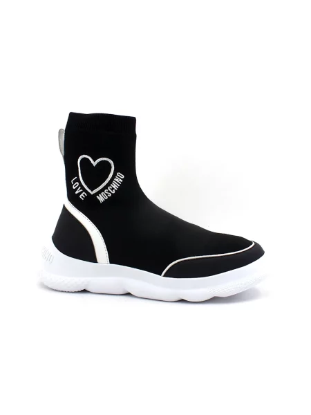 Sneakersy Love Moschino skórzane czarne