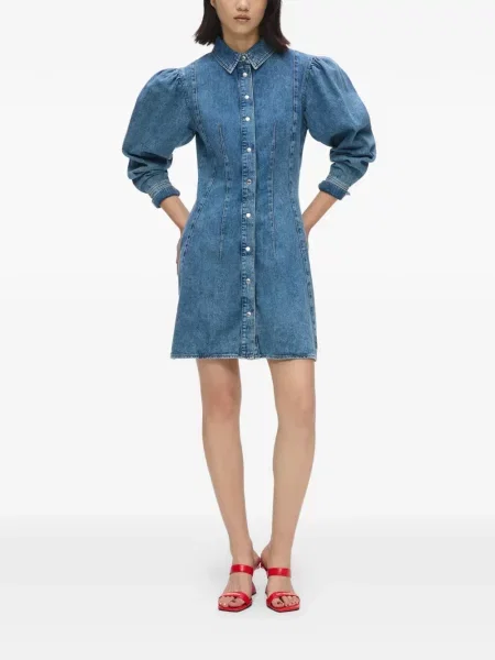 Rochie din denim Karl Lagerfeld Jeans albastru