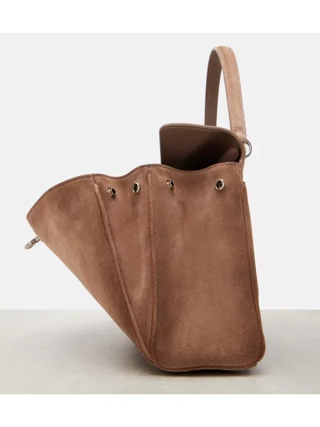 Geantă Balenciaga din piele de căprioară maro