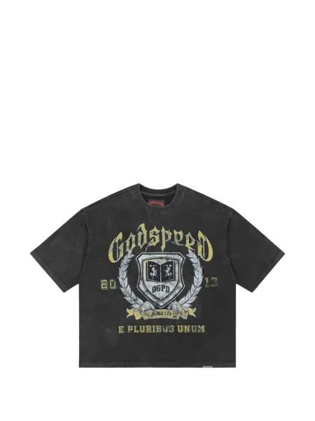 Tricou Godspeed cu imagine negru