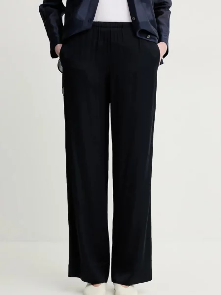 Marc O'Polo pantaloni femei marin drept high waist albastru