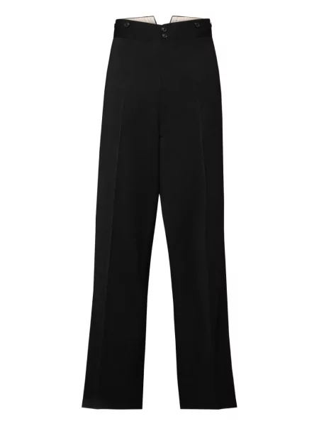 Pantaloni Maison Margiela de lână negru