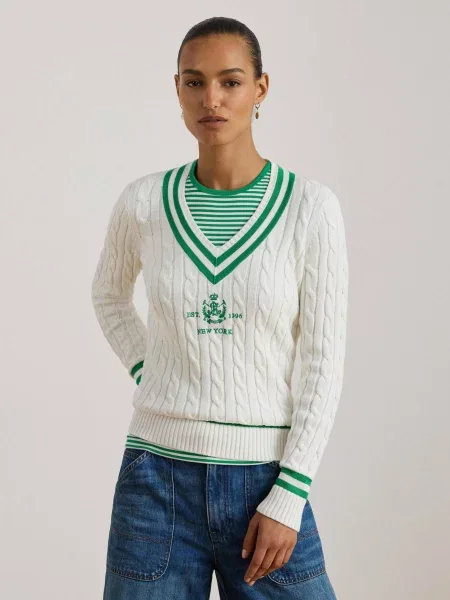 Lauren Ralph Lauren pulover de alb