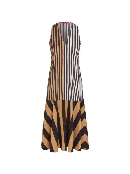 Rochie midi Simon Miller cu dungi negru