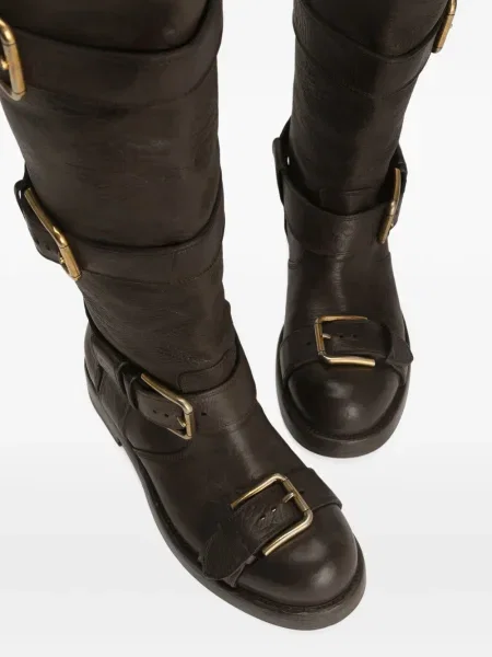 Botine Dolce & Gabbana cu cataramă maro