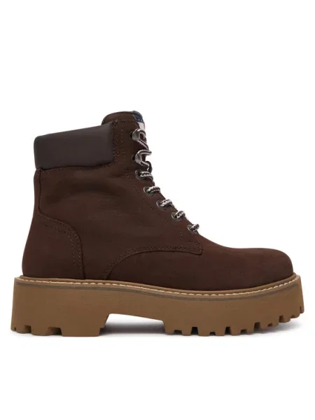 Tommy Jeans Bakancs Tjw Platform Nubuck Boots barna