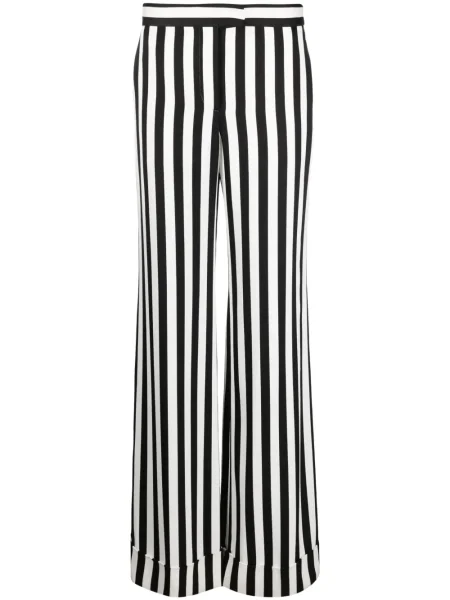 Pantaloni palazzo Moschino din satin negru
