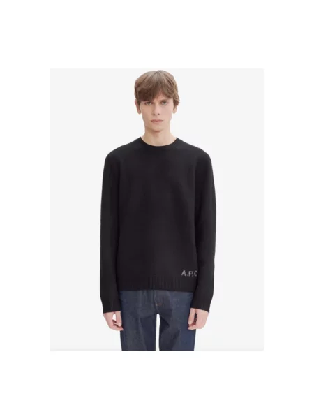 A.P.C. sweter wełniany Pull Edward czarny