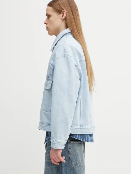 Maison Kitsuné jachetă din denim bărbătească