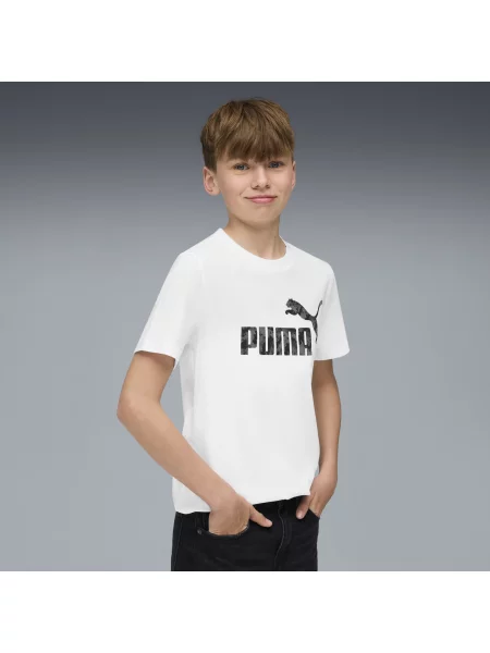 PUMA Młodzieżowa koszulka Essentials Camo Akcesoria biały