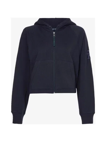 Bluza Tommy Hilfiger o swobodnym kroju i zapinanym na ciemnoniebieska XS niebieska