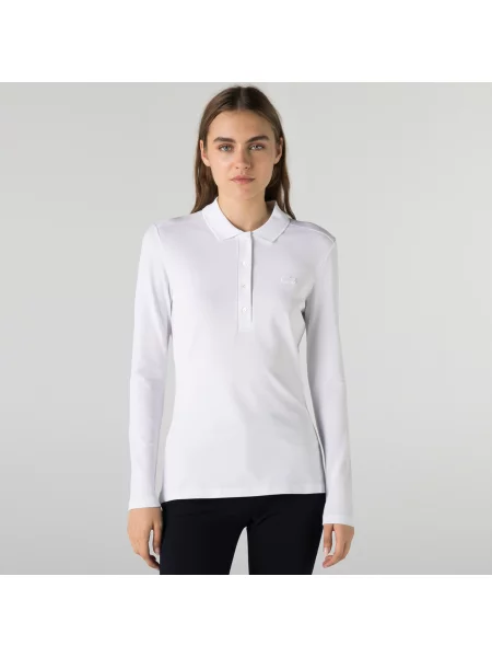 Поло Lacoste белое