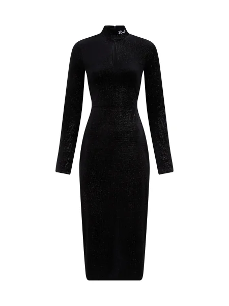 Karl Lagerfeld Rochie de cocktail / argintiu negru