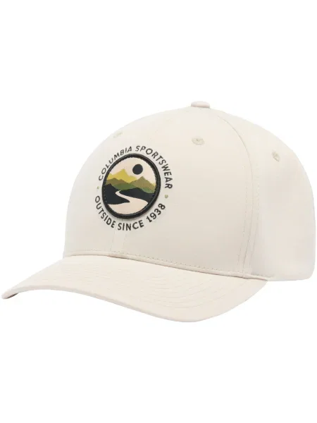 Baseballsapka Columbia Lost Lager 3D Stretch Snapback dark stone/landscape circle. Méret: OS bézs