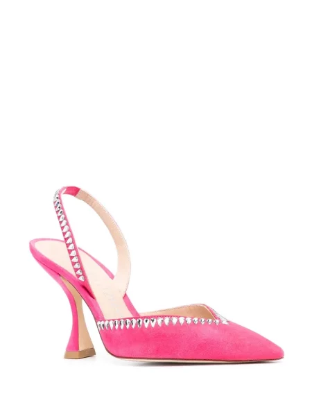 Zomšinės kalnų krištolas bateliai Stuart Weitzman rožinė