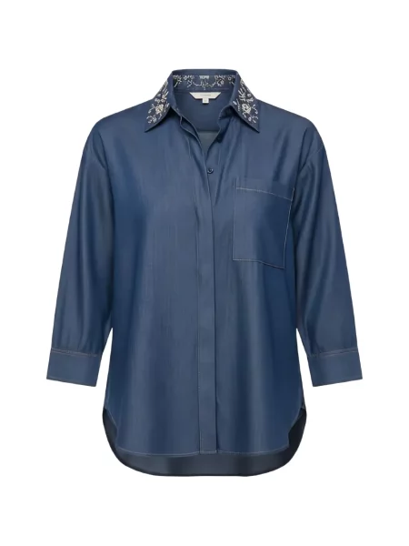 Kołnierzykowy koszula dżinsowa Liu Jo niebieski