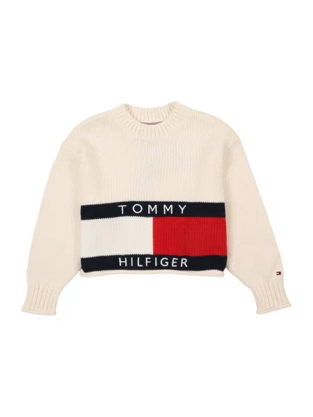 TOMMY HILFIGER Svetr HERITAGE marine modrá / červená bílá