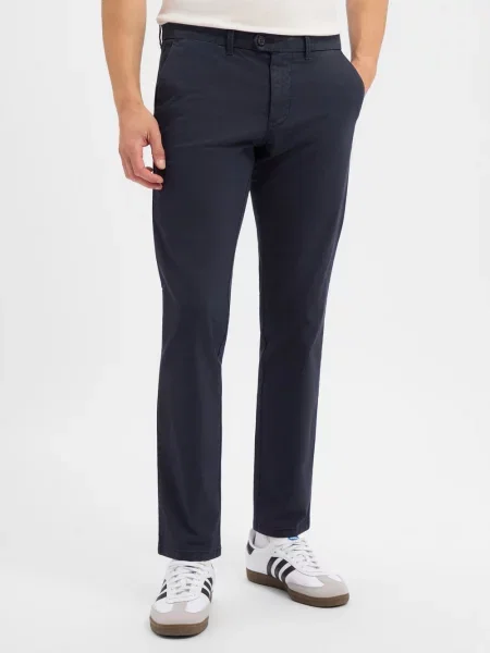 Finshley & Harding spodnie chino Mężczyźni niebieski