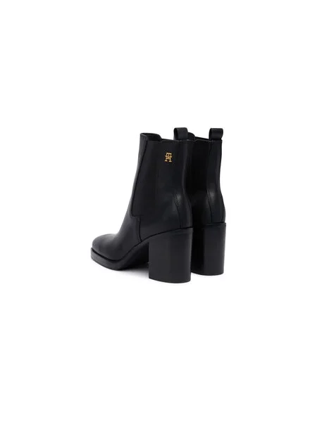 Bokacsizma Tommy Hilfiger Square Toe Chelsea High Block Hl fekete