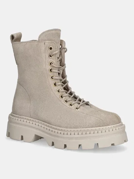 Answear.LAB bocanci din piele intoarsa cu platforma bej