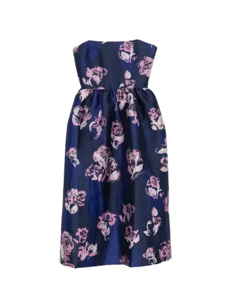 Jacquard midi haljina Stine Goya s cvjetnim printom lepršave plava