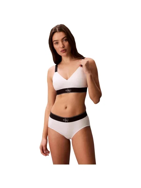 Sutien bralette Calvin Klein Jeans alb