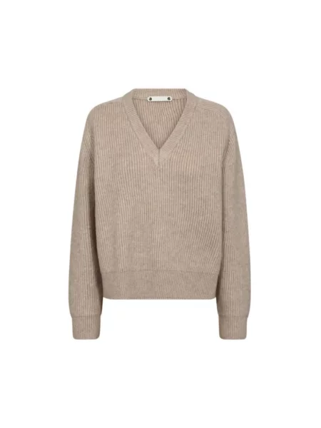 Dzianinowy sweter Co'couture brązowy