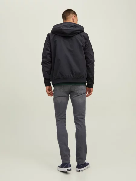 JACK & JONES Φθινοπωρινό και ανοιξιάτικο μπουφάν JJERush μαύρο λευκό