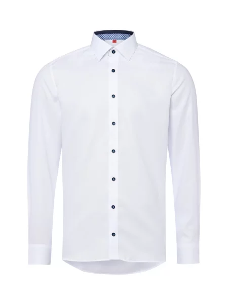 Finshley & Harding koszula biznesowa Mężczyźni Slim Fit jednolity 37 biały