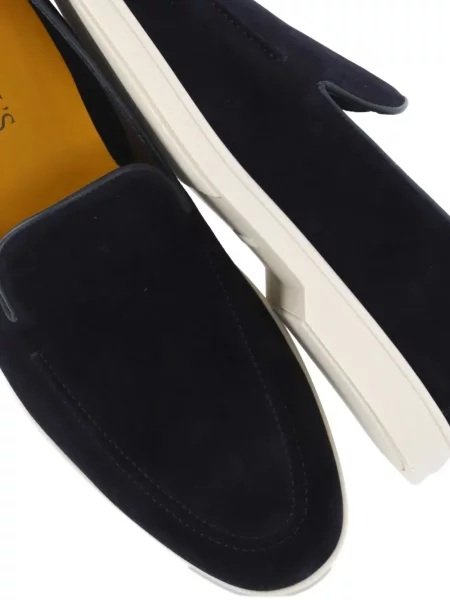Pantofi loafer Doucal's din piele de căprioară albastru