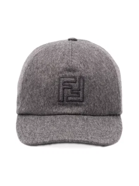 Czapka z daszkiem Fendi szara