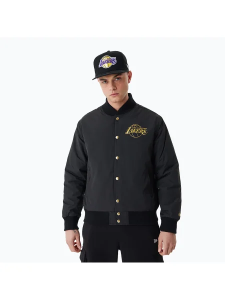 Мъжко яке New Era NBA Script BP Bomber Los Angeles Lakers black черно