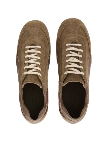 Sneakerși Lardini din piele de căprioară maro