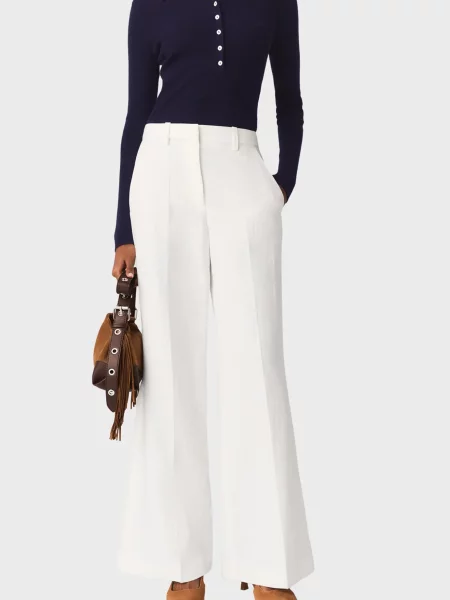 Смугасті штани Maje білі