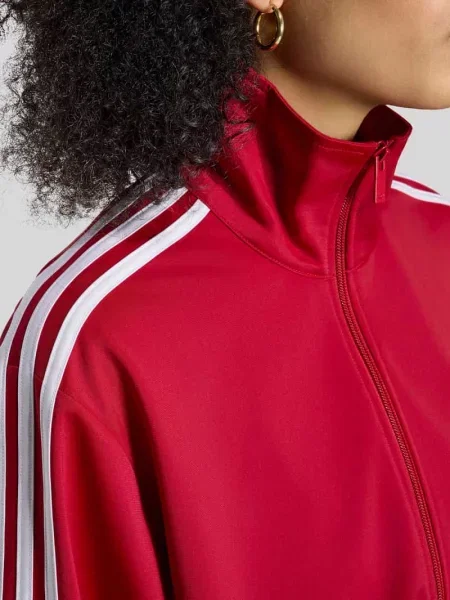 Bluza rozpinana z wyhaftowanym logo i błyskawiczny dwustronny Adidas Originals czerwona
