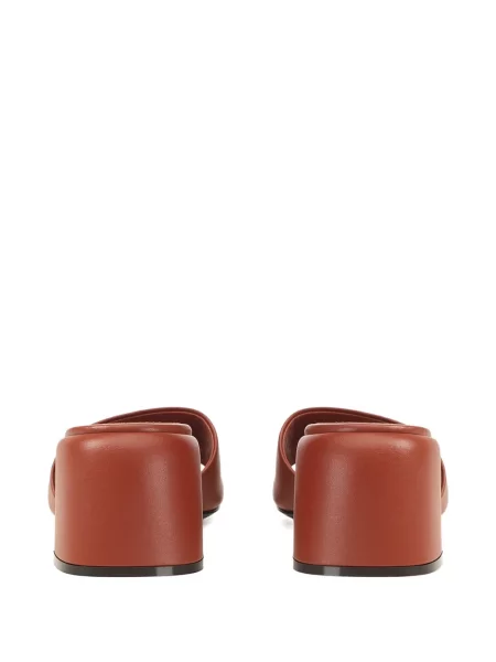 Papuci tip mules Sergio Rossi din piele maro