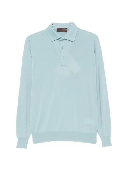 Lung tricou polo Filippo De Laurentiis albastru