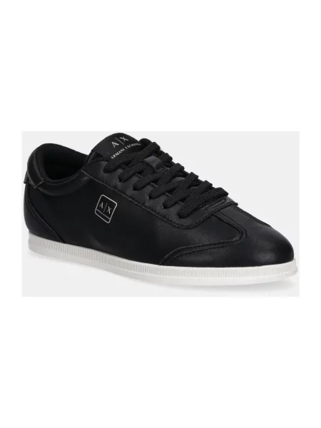 Sneakersy Armani Exchange skórzane czarne