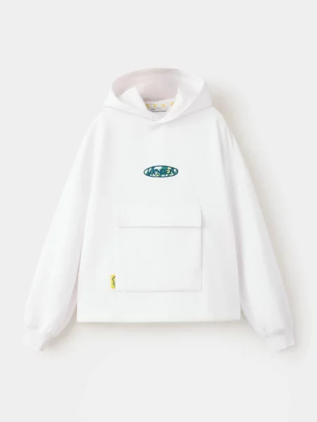 Bluza oversize z nadrukiem Dzieci lata MANGO KIDS biały