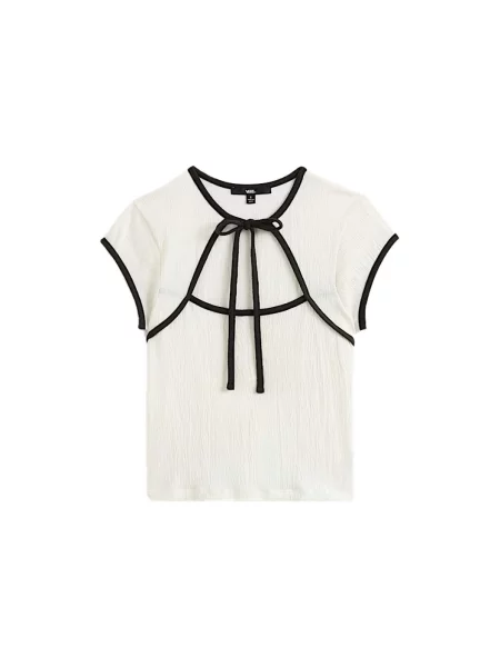 Top Vans cu legături alb