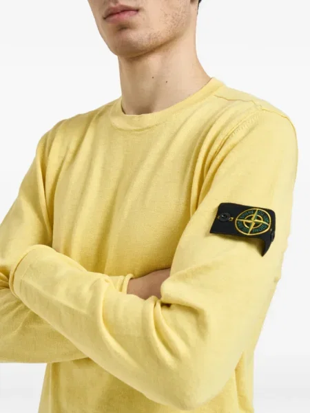 Пуловер Stone Island с кръгло деколте камъни жълто