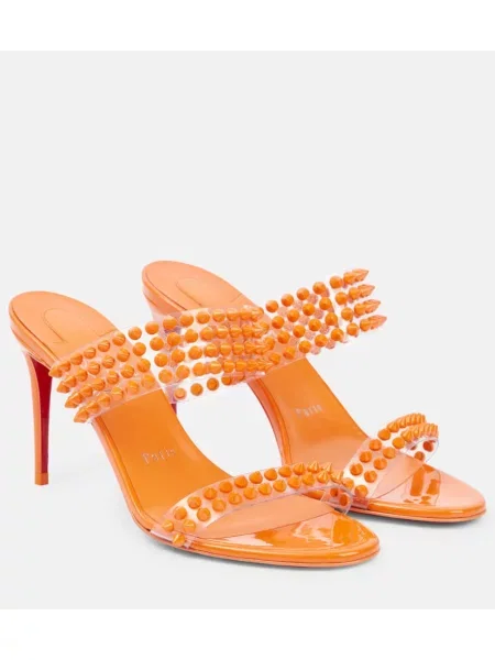 Sandale Christian Louboutin din piele portocaliu