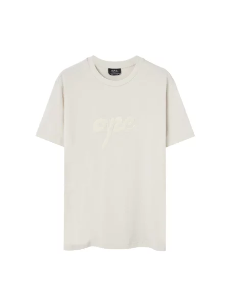 A.P.C. t-shirt t-shirt lenny GOTS beżowy szara