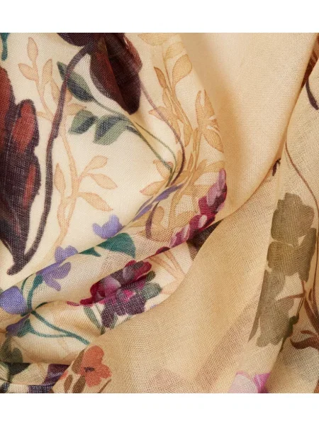 Fular Max Mara de lână cu imagine bej