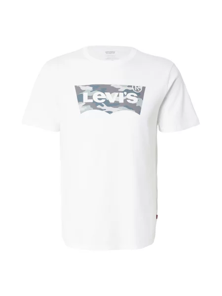 LEVI'S ® Tricou Graphic Crewneck Tee albastru deschis / verde petrol / natural alb