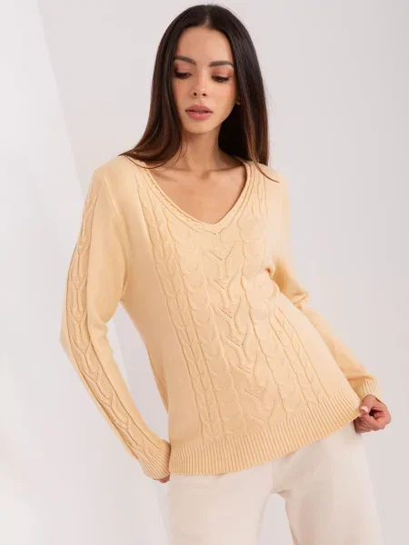 Pulover Fashionhunters bej